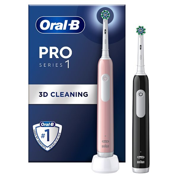 Oral-B Pro Series 1 Electric Toothbrush - Black & Pink Duo Pack