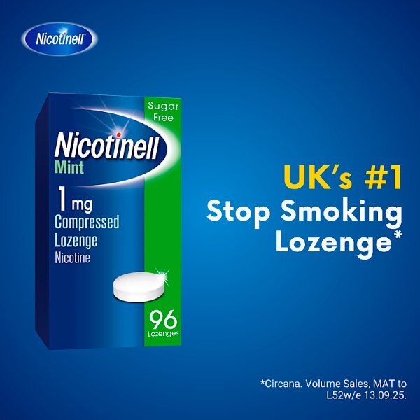 Nicotinell Lozenge Stop Smoking Aid 1 mg Mint 96 Pieces
