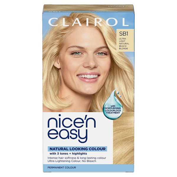Clairol Nice'N Easy Crème Permanent Hair Dye SB1 Light Beach Blonde