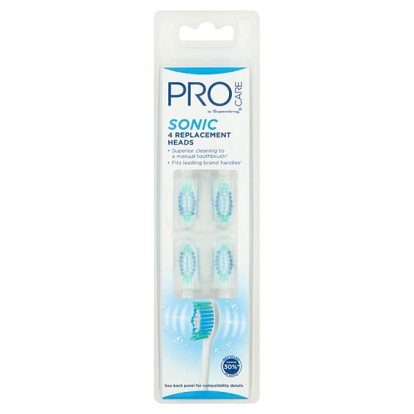 Superdrug ProCare Sonic Replacement Toothbrush Heads x4