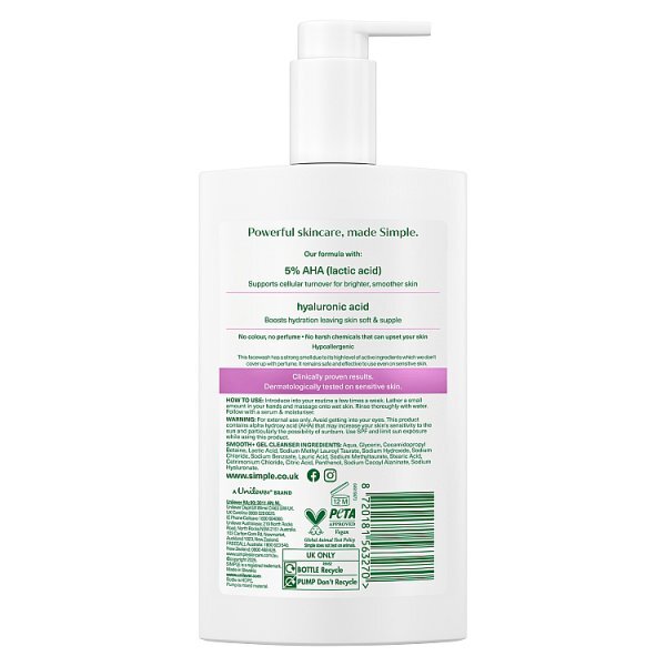 Simple Smooth+ Gel Facial Cleanser 240 ml