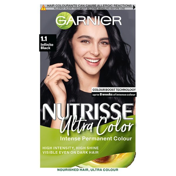 Garnier Nutrisse Permanent Hair Dye 1.1 Infinite Black