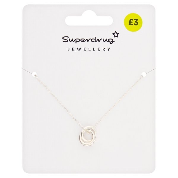Superdrug Silver Tone Interlocking Necklace