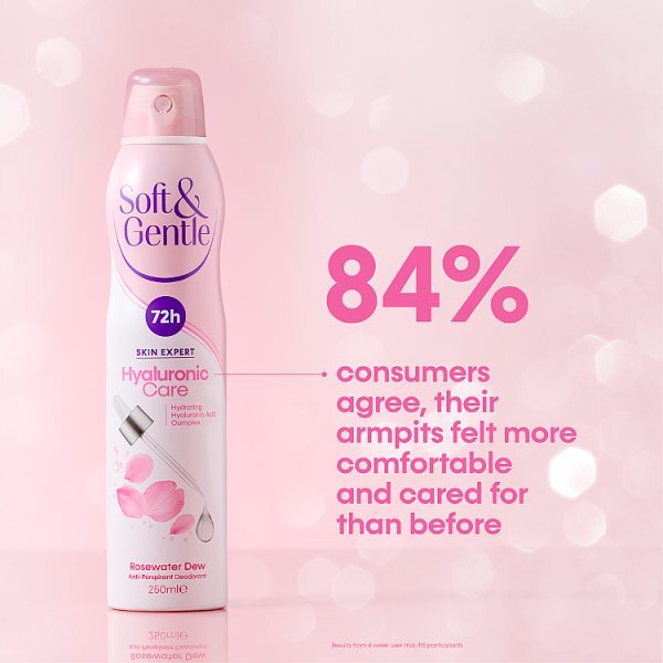 Soft & Gentle Hyaluronic Care 72H Deodorant Rosewater Dew