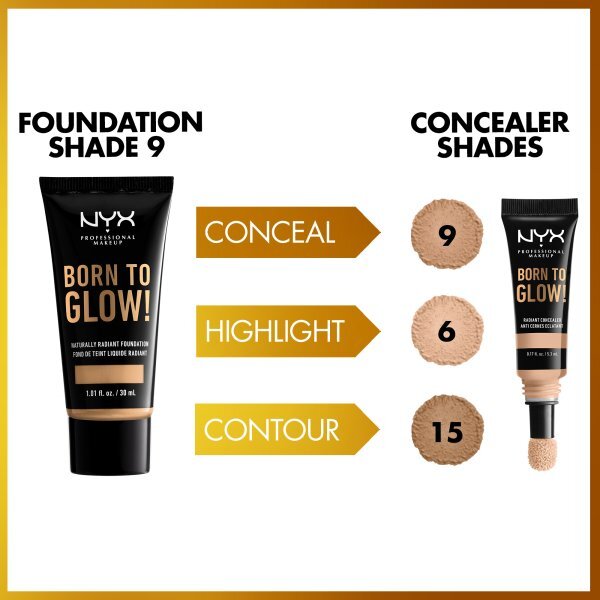 NYX Professional Makeup Born To Glow Foundation Medium Olive