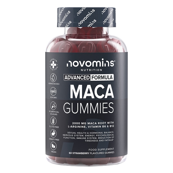 Novomins Strawberry-Flavoured Maca Gummies One Month Supply