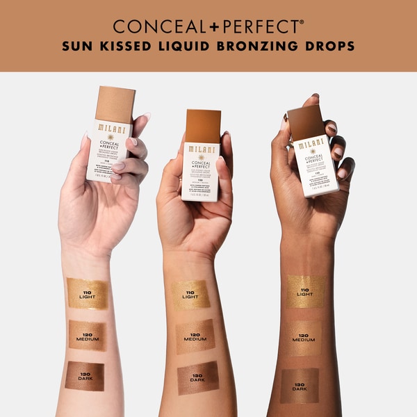 Milani Conceal + Perfect Sun Kissed Liquid Bronzing Drops - Dark 130