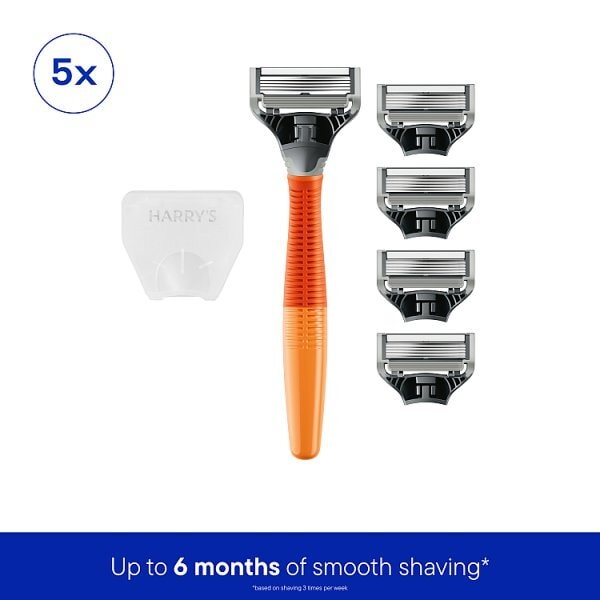 Harry's Truman Razor + 5 Blades - Bright Orange