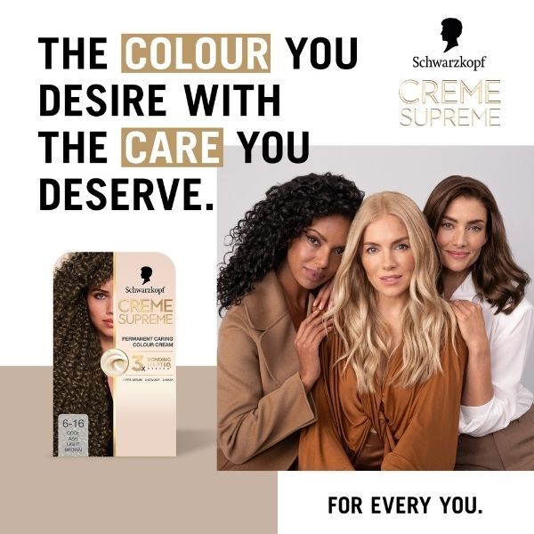 Schwarzkopf Creme Supreme 6-16 Cool Ash Light Brown