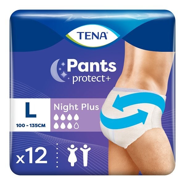 TENA Pants Night Plus Large 12 Pack
