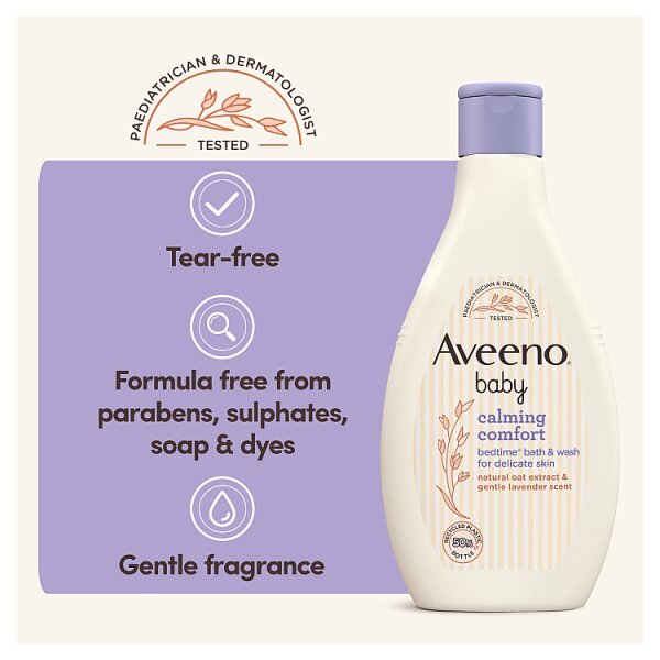 Aveeno Baby Calming Comfort Bedtime Baby Bath & Wash 400ml
