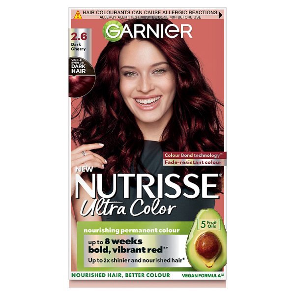 Garnier Nutrisse 2.6 Dark Cherry Red Permanent Hair Dye