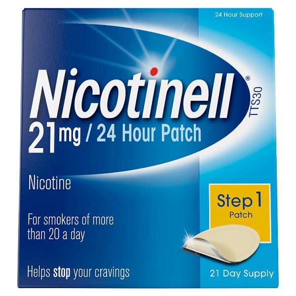 Nicotinell Step 1 Patch 21mg 7 Day Supply