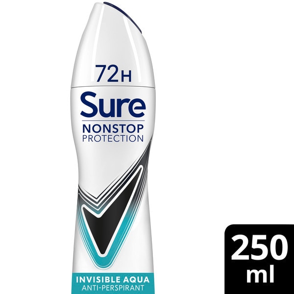 Sure Nonstop Protection Invisible Aqua Anti-Perspirant Aerosol 250 ml