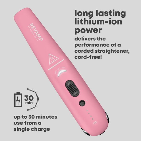 Revamp Progloss Cordless Compact Straightener - Pink Power