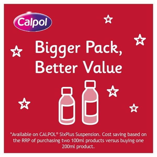 Calpol 6+ Years Suspension Strawberry Sugar Free 200ml