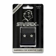 Studex Stainless Steel Daisy April Crystal Earrings