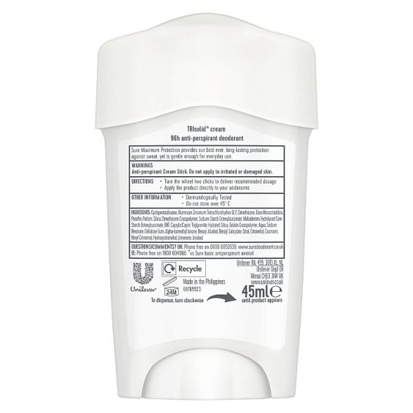 Sure Maximum Protection Sport Strength Anti-Perspirant Cream 45 ml