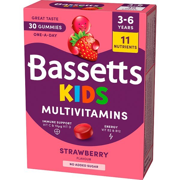 Bassetts Kids Multivitamins 3-6 Strawberry 30S