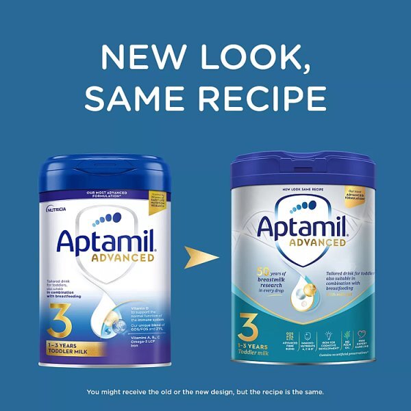 Aptamil 3 Advanced Toddler Milk Powder Formula 1-3 Yrs 800G