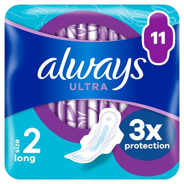 Always Ultra Sanitary Towels Long With Wings Size 2 X11