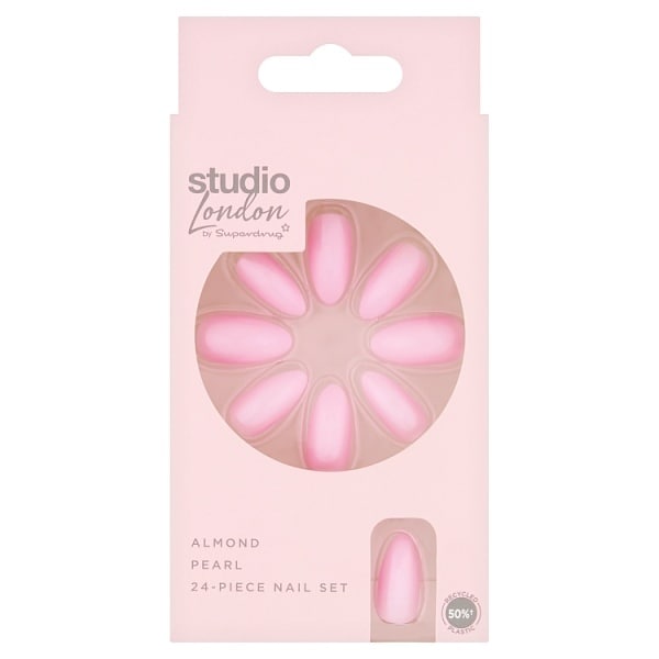 Studio London Pink Peal Almond Nails