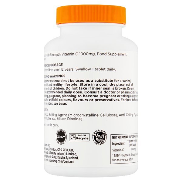 Superdrug High Strength Vitamin C 1000mg 90s