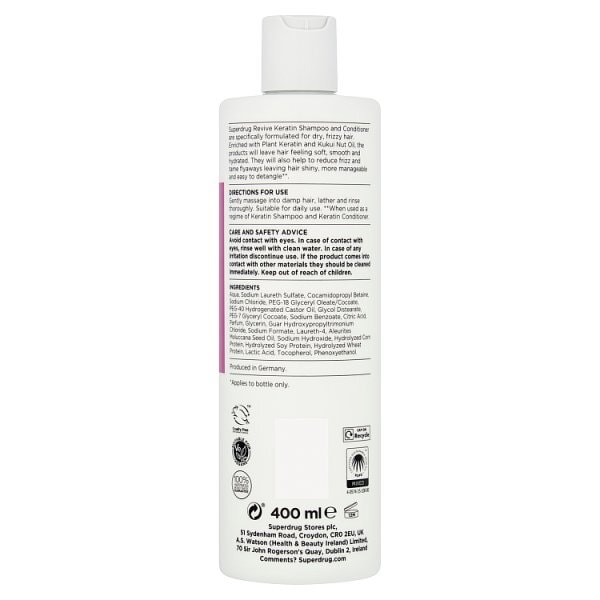 S/D REVIVE KERATIN SHAMPOO 400ML