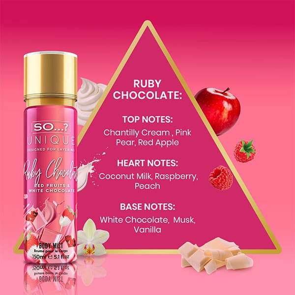 So&? Unique Ruby Chocolate Body Mist 150Ml