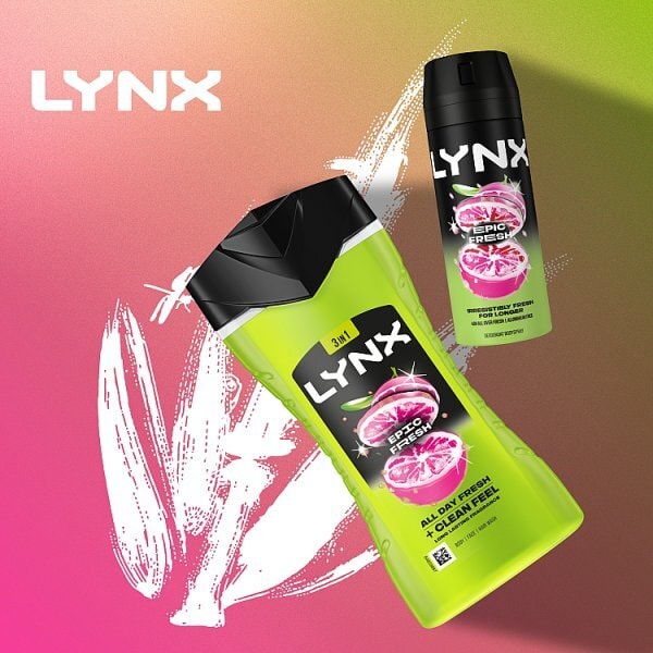 Lynx 3-In-1 Body Wash Shower Gel Epic Fresh 225ml