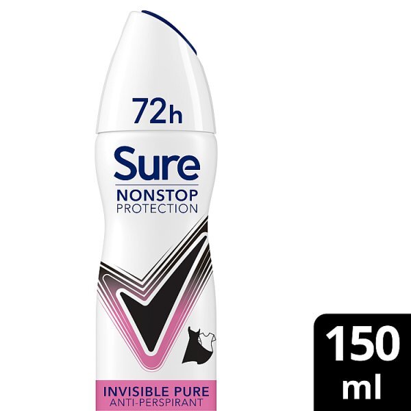 Sure Nonstop Protection Invisible Pure Anti-Perspirant Aerosol 150 ml