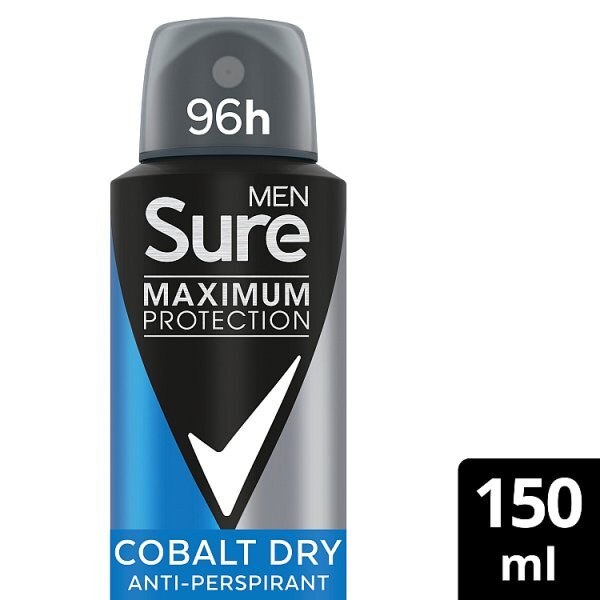 Sure Men Maximum Protection Cobalt Dry Anti-Perspirant Aerosol 150 ml