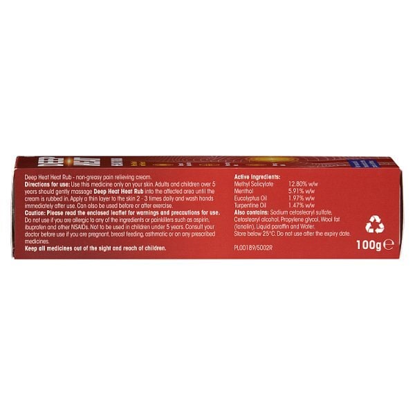 Deep Heat Effective Pain Relief Heat Rub 100g