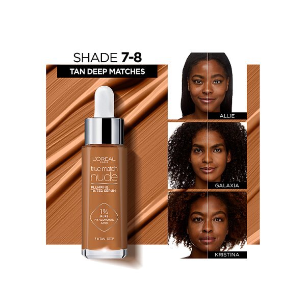 L'Oréal Paris True Match Nude Tinted Serum 7-8 Tan-Deep