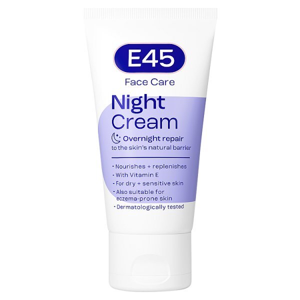 E45 Night Cream To Repair & Replenish Dry Skin 50Ml