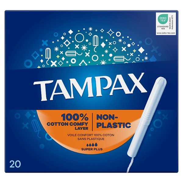 Tampax Super Plus Tampons Applicator Cardboard 20X