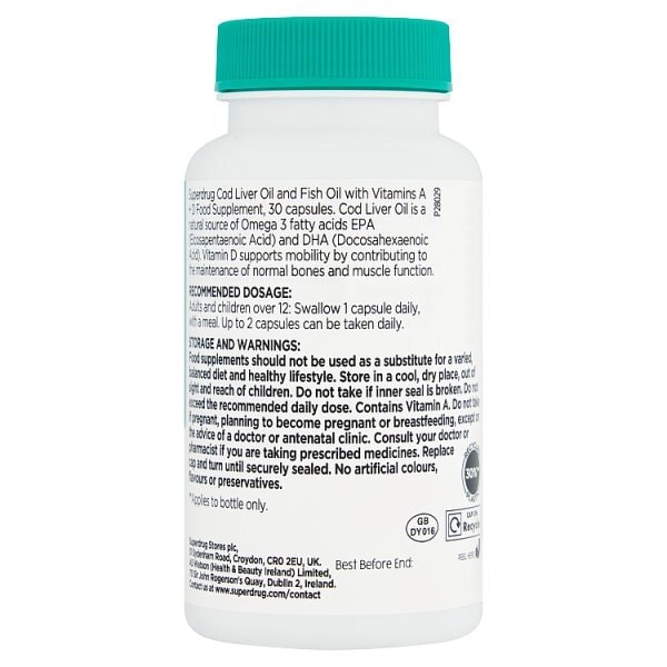 Superdrug Cod Liver Oil 500mg 30s
