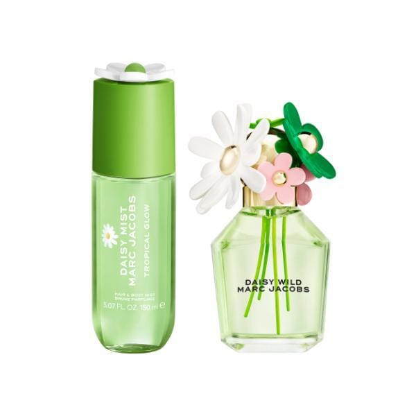 Marc Jacobs Daisy Tropical Glow Hair & Body Mist & Daisy Wild Eau de Parfum 100ml Bundle