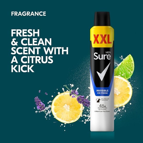 Sure Men Invisible Ice Fresh Anti-Perspirant Aerosol Deodorant 300ml