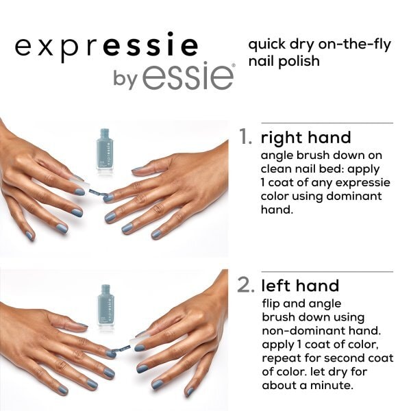essie Expressie 360 Binge Worthy Grey Quick Dry Nail Polish