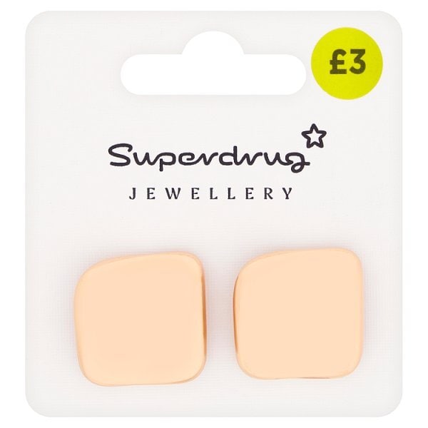 Superdrug Gold Tone Square Stud Earrings