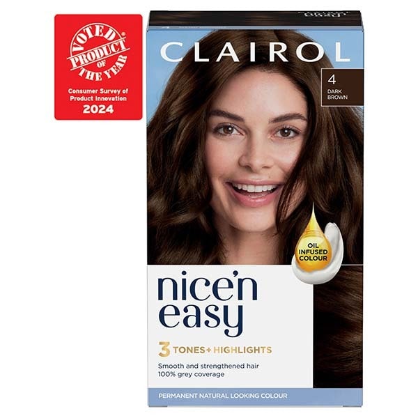 Clairol Nice'n Easy Hair Dye 4 Dark Brown