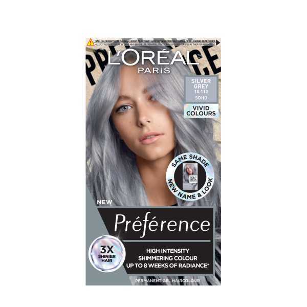 Preference Vivids (Colorista) Hair Dye Silver Grey 10.11