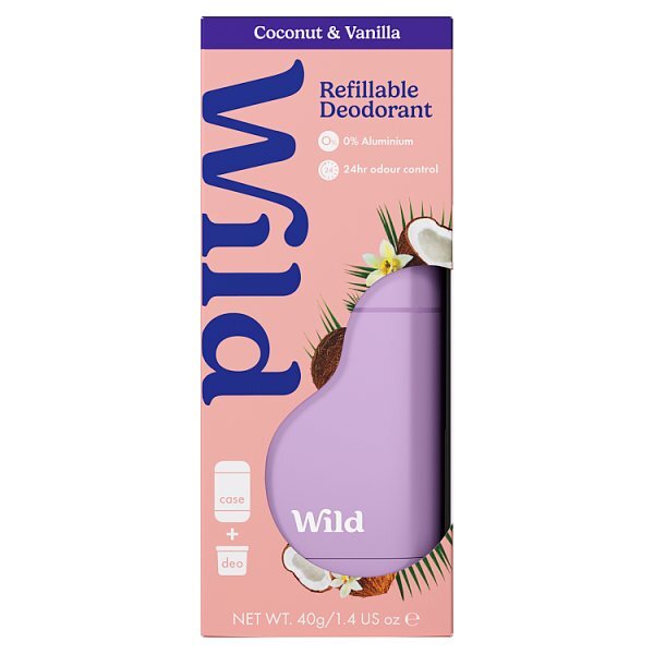 Wild Purple Case & Coconut & Vanilla Deodorant Refill 40g