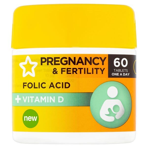 Superdrug Vitamin D & Folic Acid Tablets x60