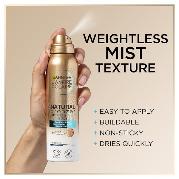 Garnier Ambre Solaire No Streaks Medium Self Tan Body Mist 150ml