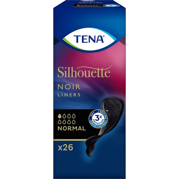 TENA  Silhouette Black Incontinence liners 26 pack