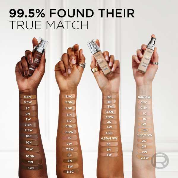 L'Oréal Paris True Match Liquid Foundation 1C Rose Ivory 30ml