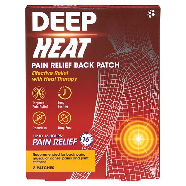 Deep Heat Pain Relief Back Patch 2s