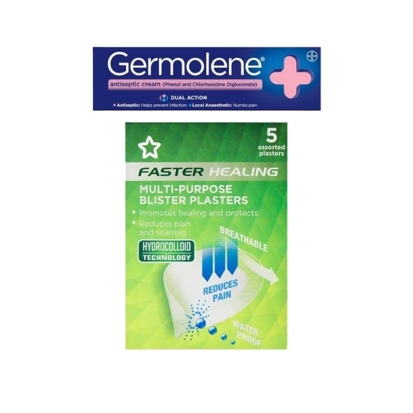 Germolene Dual Action & Superdrug Waterproof Plasters Bundle